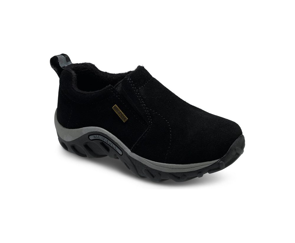 Merrell Slip Ons Black - Jungle Moc Frosty Waterproof - Kids 14OVHXUZY